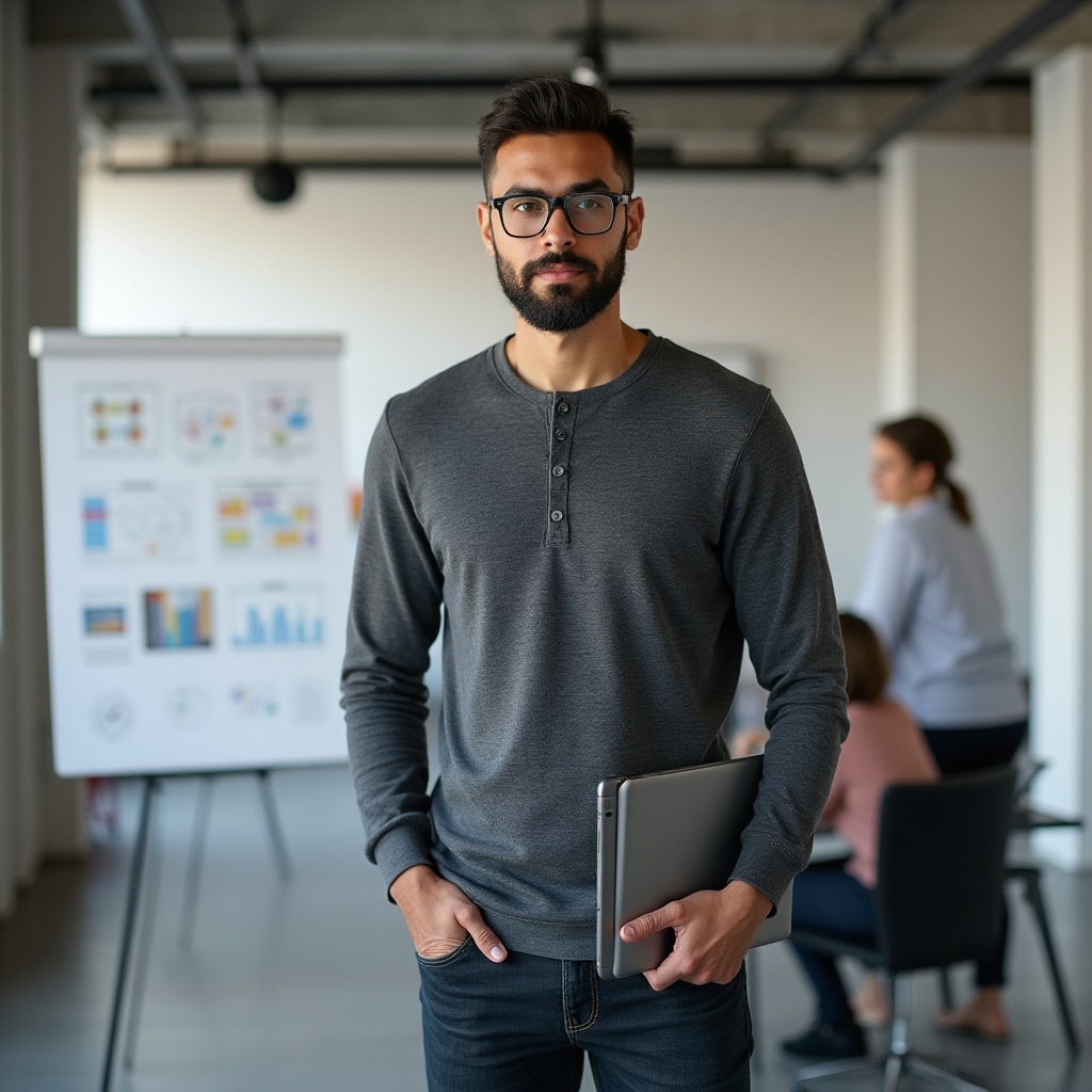 Process analyst documenting operational steps